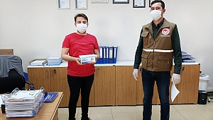 MANİSA'DA İŞ YERLERİNE MASKE DAĞITIMI YAPILIYOR