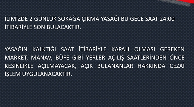 MANİSA VALİLİĞİ'NDEN MARKET, MANAV VE BÜFELERE ÇOK ÖNEMLİ UYARI