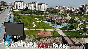 ATATÜRK KENT PARKI VATANDAŞLARI ÇİÇEKLERLE KARŞILAYACAK
