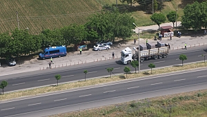 MANİSA'DA 163 ARAÇ HAVADAN DENETLENDİ