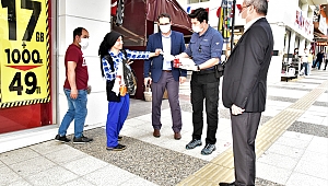 VALİ DENİZ'DEN MASKESİZ GEZMENİN YASAK OLDUĞU CADDEDE İNCELEME