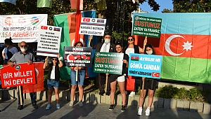 MANİSA'DA AZERBAYCAN'A DESTEK, ERMENİSTAN'A KINAMA