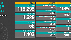 BUGÜN 55 CAN KAYBI, 1629 HASTA 