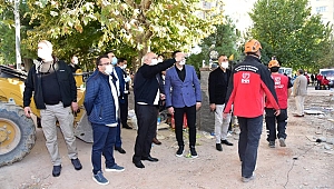 ERGÜN ENKAZ ÇALIŞMALARINI TAKİP ETTİ