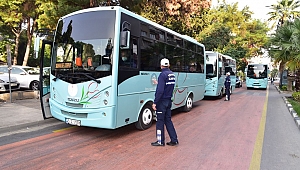 Manisa'da toplu ulaşımda maske, mesafe ve hijyen denetimi