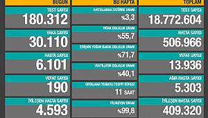 CAN KAYBI 190, VAKA SAYISI 30 BİN 110 