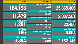 BUGÜN 186 CAN KAYBI 