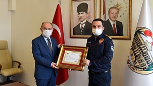 İtfaiye personeline başarı belgesi