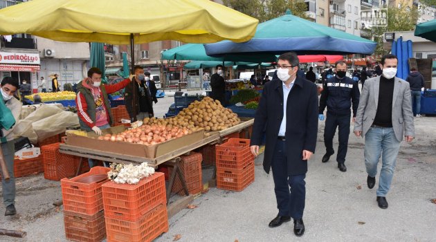 BAŞKAN PAZARA İNDİ, DENETLEME YAPTI