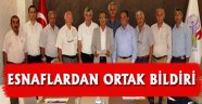 Esnaflardan Ortak Bildiri