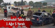 Kontrolden Çıkan Otomobil Takla Attı: 5 Yaralı