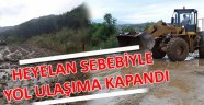 Alaşehir'de Heyelandan Yol Kapandı