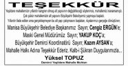Muhtardan Gazete İlanlı Teşekkür