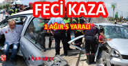 Salihli'de Feci Kaza; 1'i ağır 5 yaralı