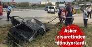Asker ziyaretinde kaza